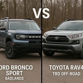 Ford Bronco Sport Badlands vs. Toyota RAV4 TRD Off-Road: A Comparison of Brute Utes